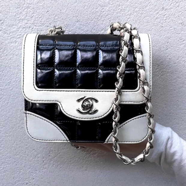Chanel Bicolor Mini Classic Crossbody Flap Bag