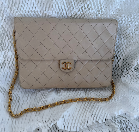 Chanel Classic Beige Shoulder Bag [80's–90's]