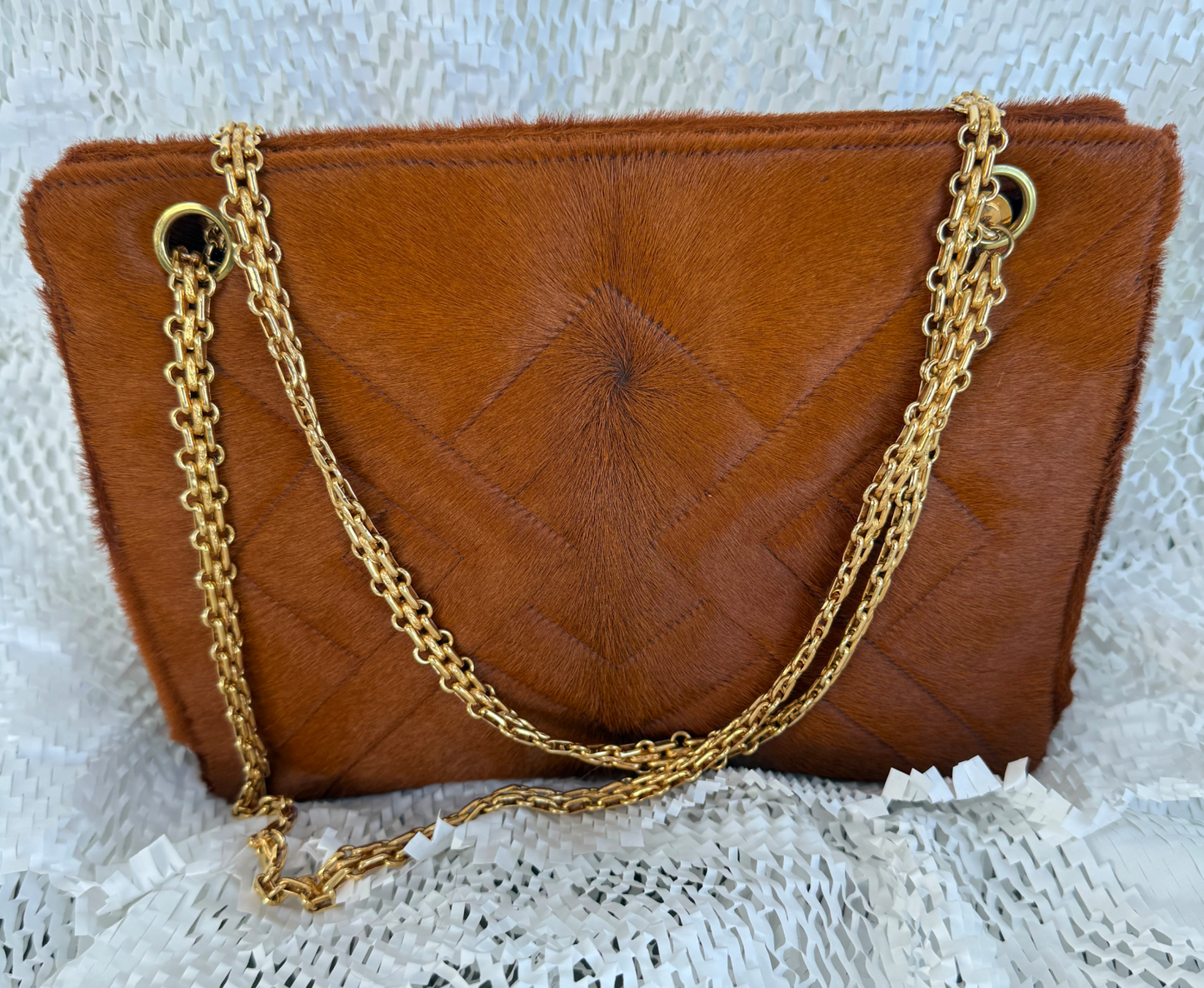 Chanel Brown Pony Hair Shoulder Bag [90s]
