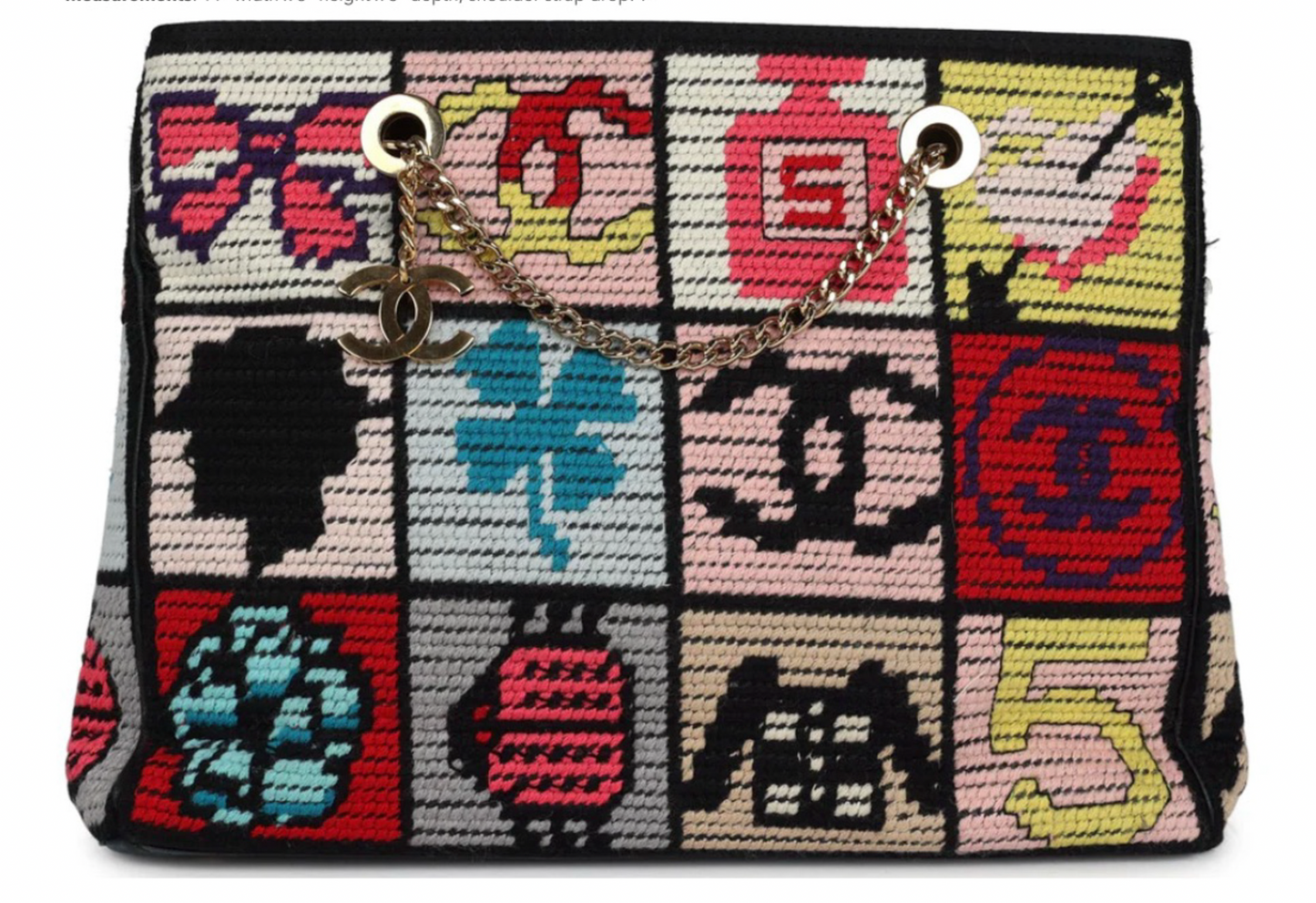 Chanel Precious Symbols Multicolour Needlepoint Tote Bag [02-03]