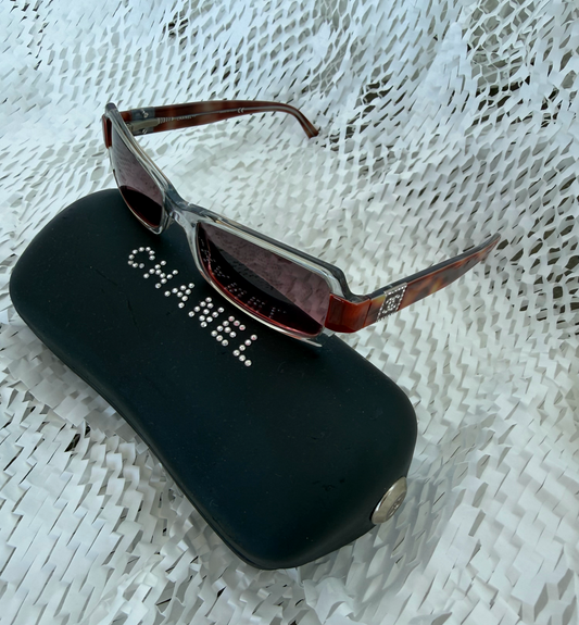 Chanel Tortoiseshell Y2K Sunglasses