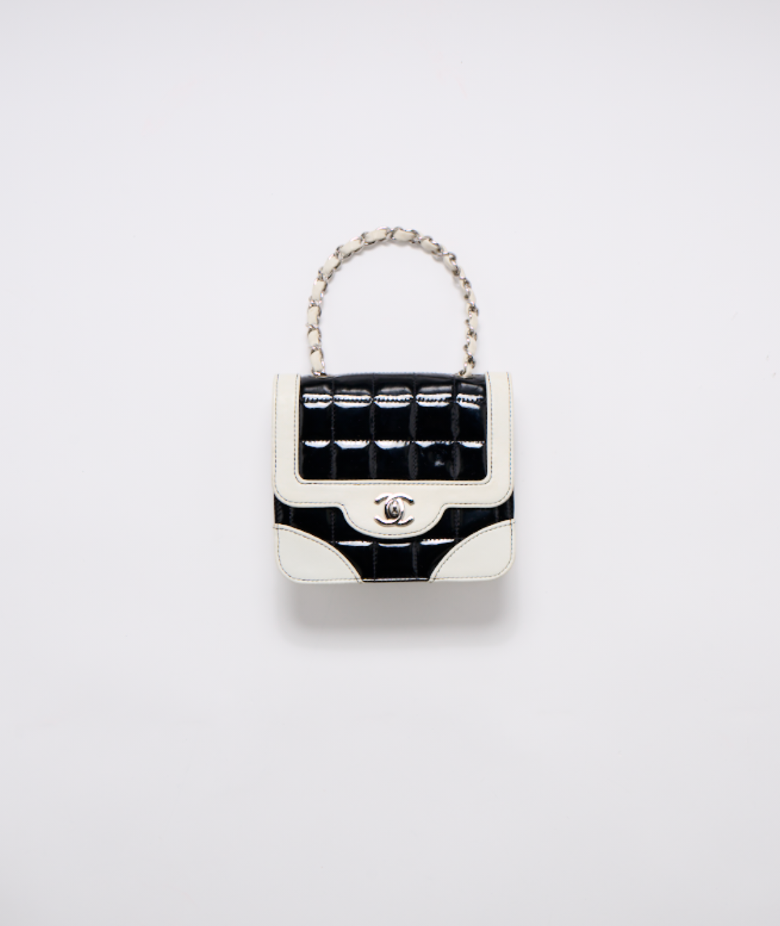 Chanel Black Patent Square Quilt Flap Bag [97–99]