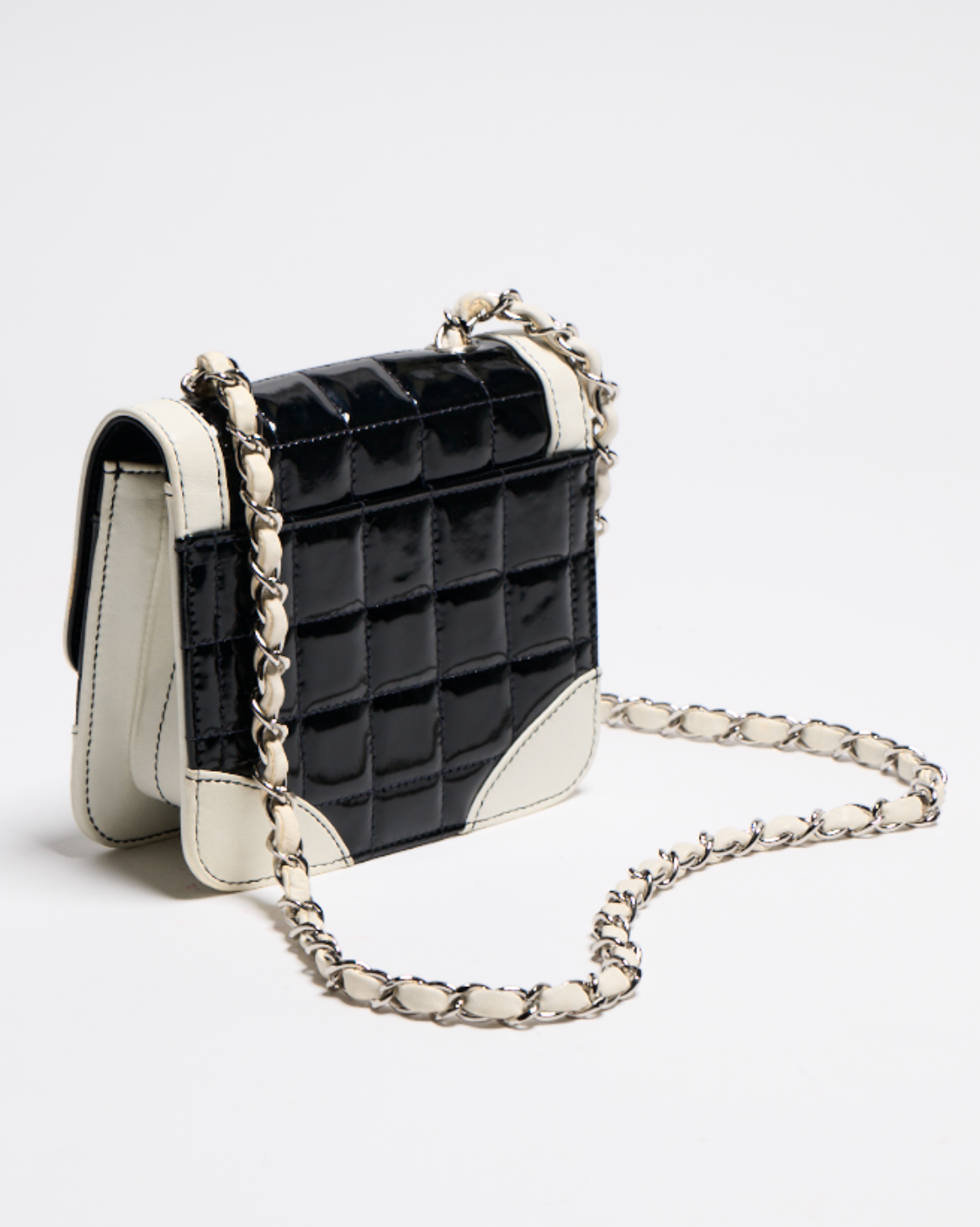 Chanel Black Patent Square Quilt Flap Bag [97–99]