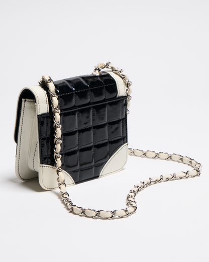 Chanel Black Patent Square Quilt Flap Bag [97–99]