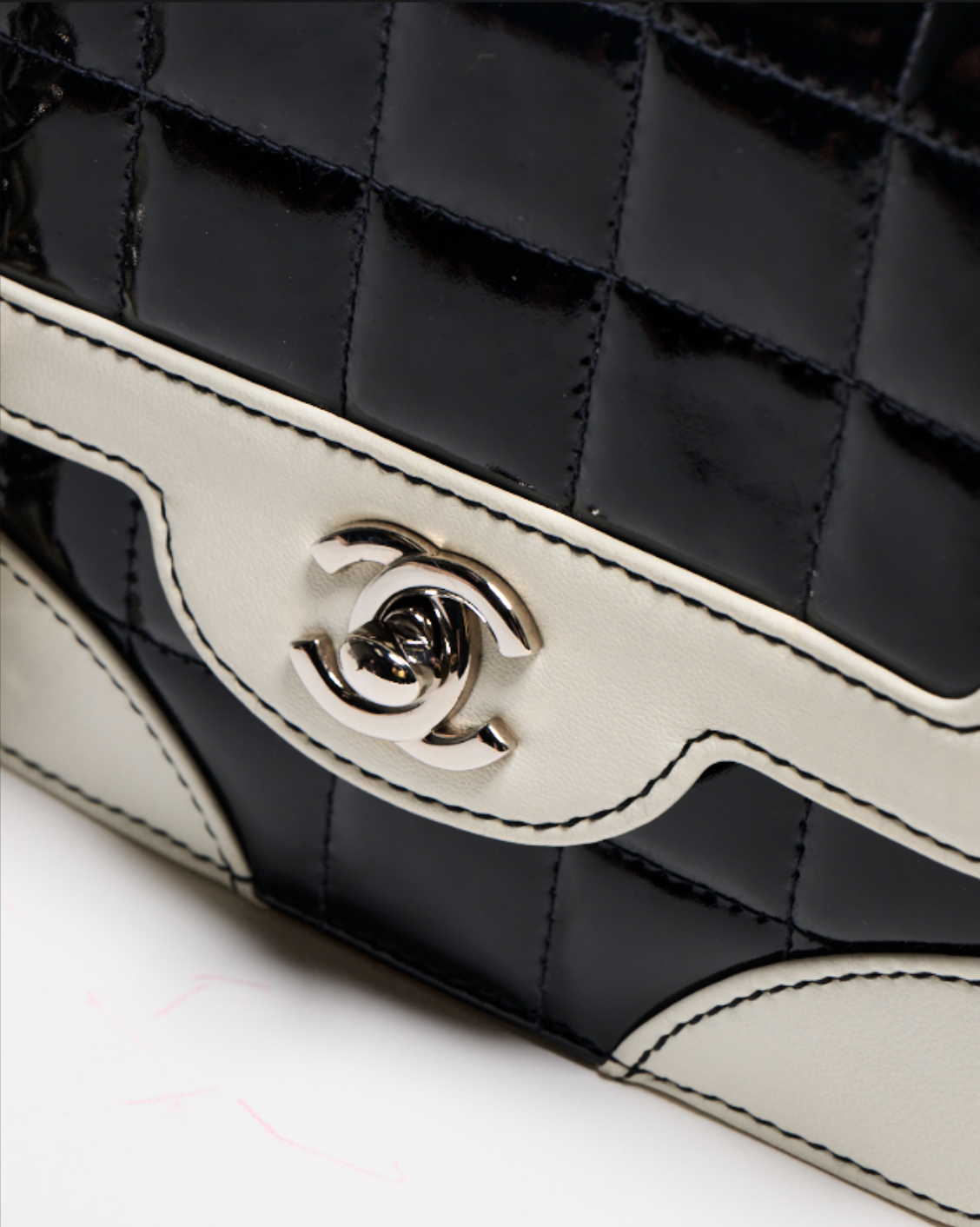 Chanel Black Patent Square Quilt Flap Bag [97–99]