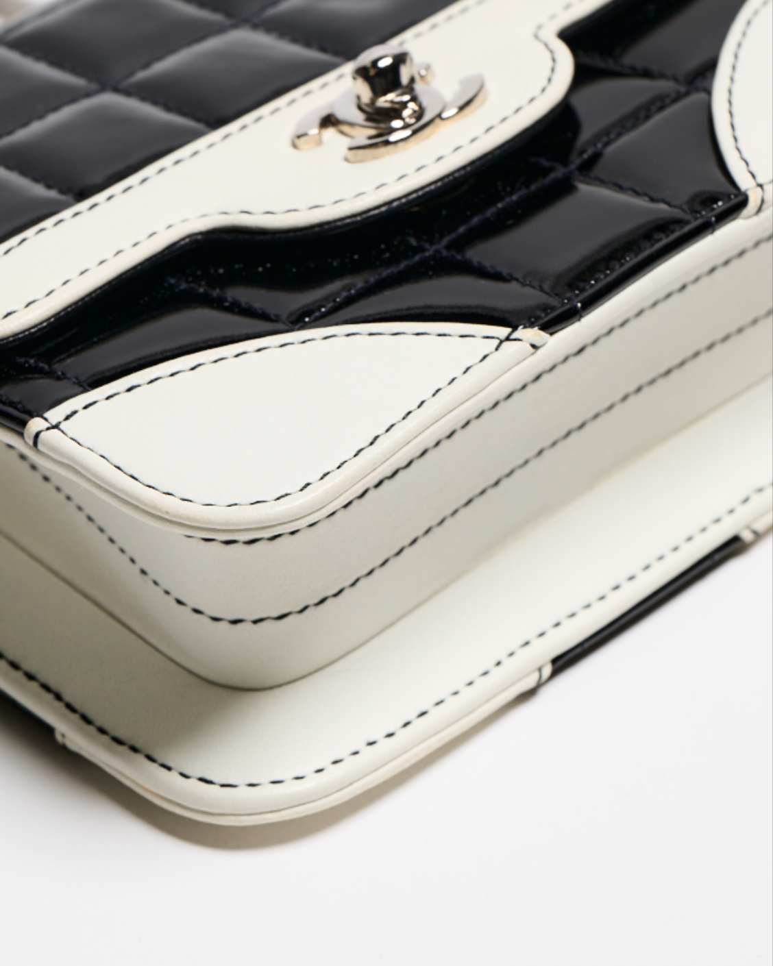 Chanel Black Patent Square Quilt Flap Bag [97–99]