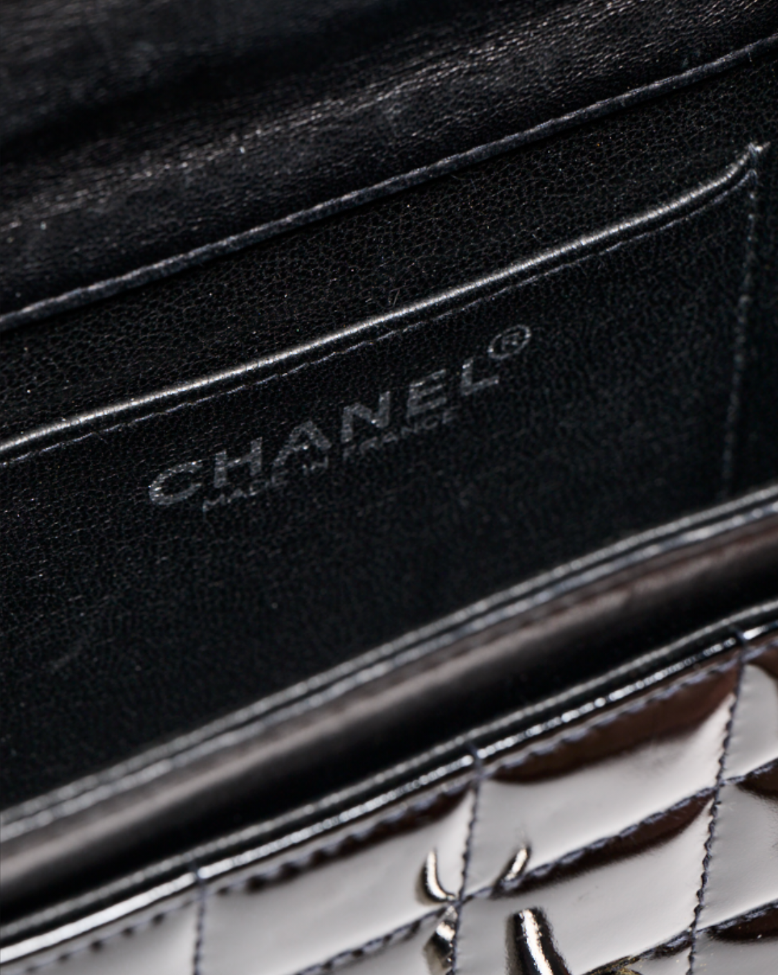 Chanel Black Patent Square Quilt Flap Bag [97–99]